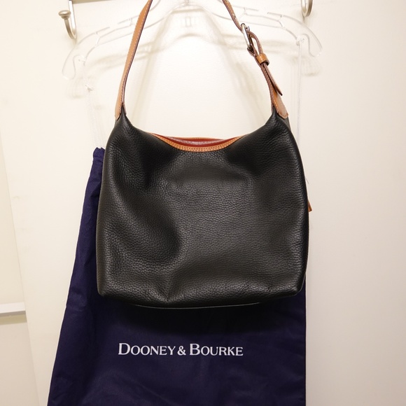 Dooney & Bourke Black Pebble Leather Shoulder Bag - Picture 3 of 8